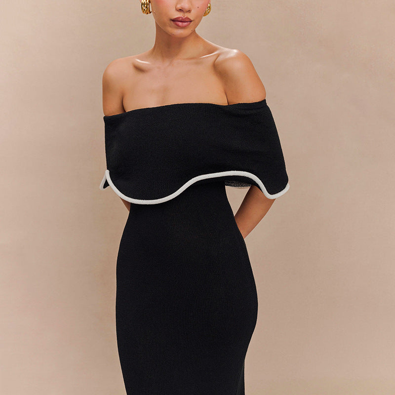 Off-Shoulder Ruffle Midi Dress