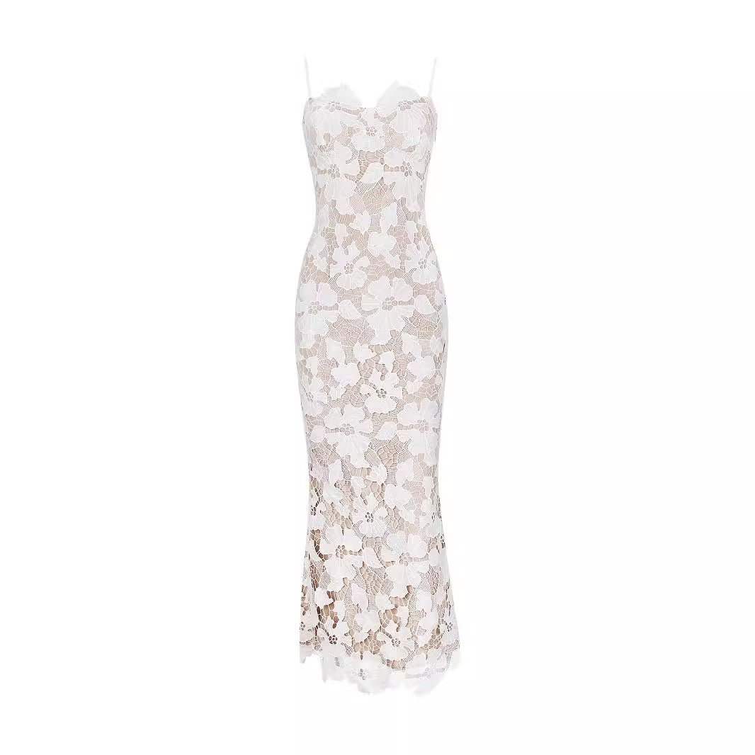 Elegant Lace Mermaid Gown - asiilo.com