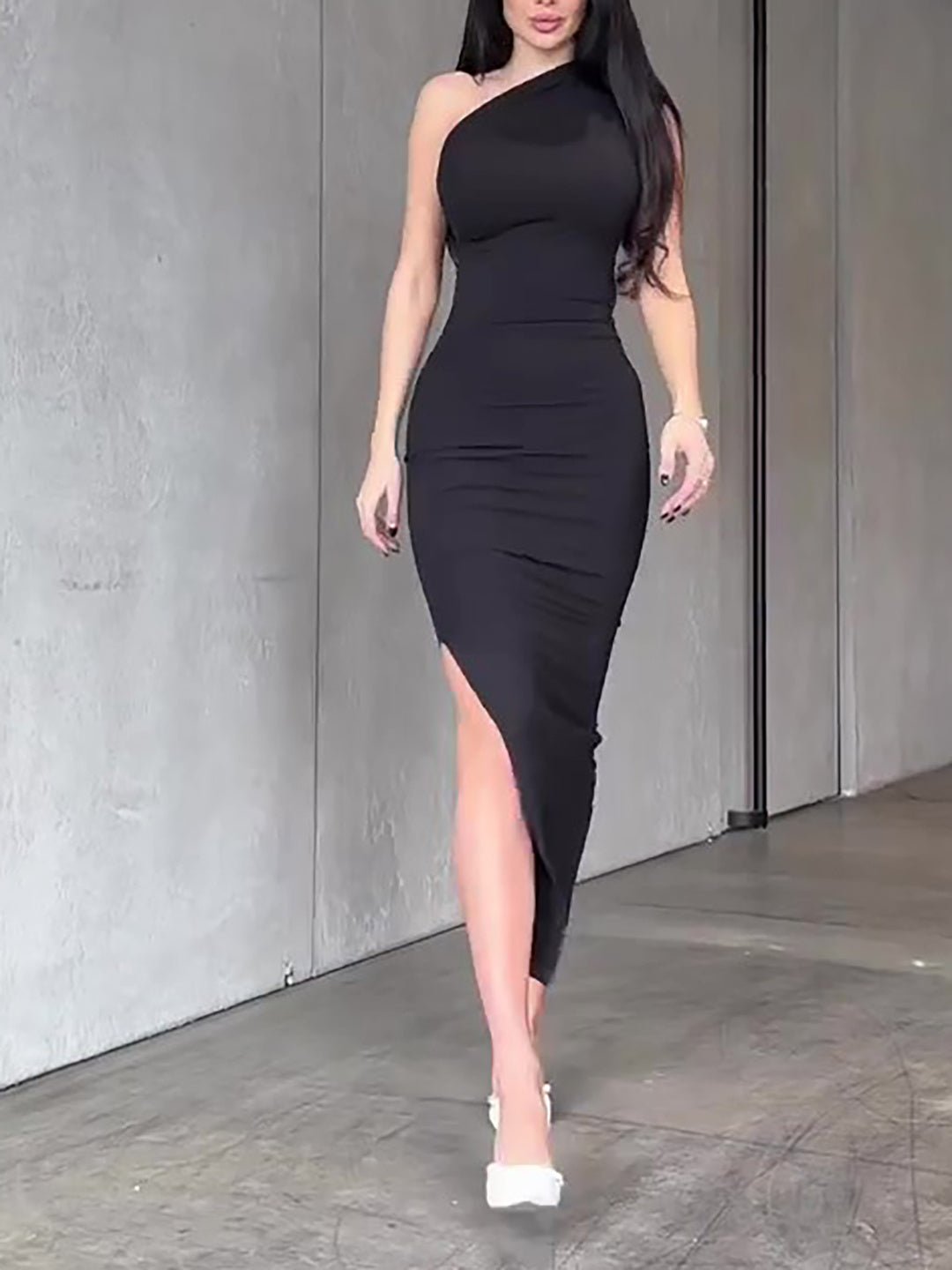 Eclipse One - Shoulder Dress - asiilo.com