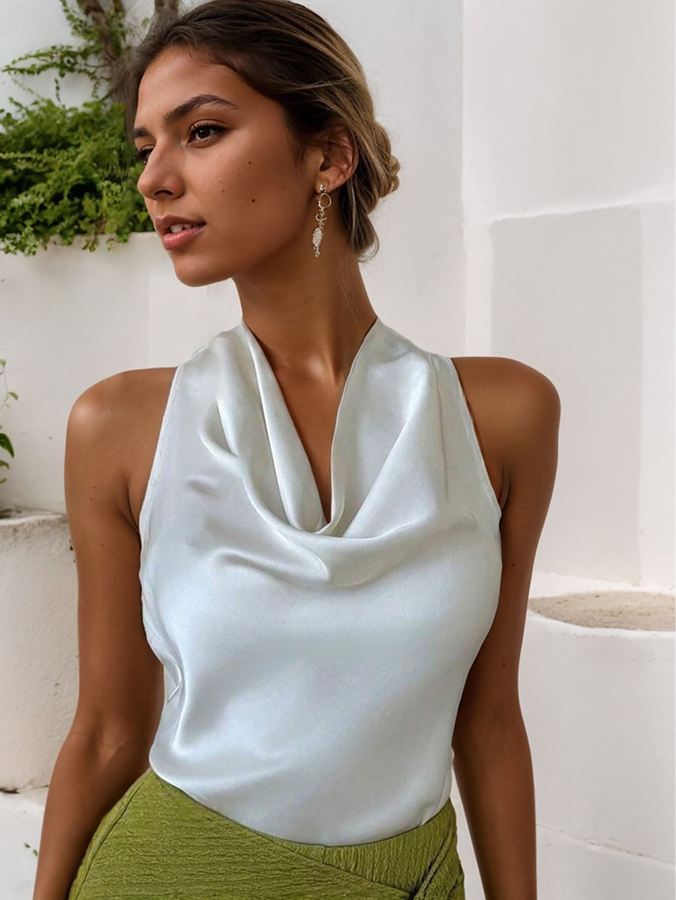 Luxe Draped Halter Top - asiilo.com
