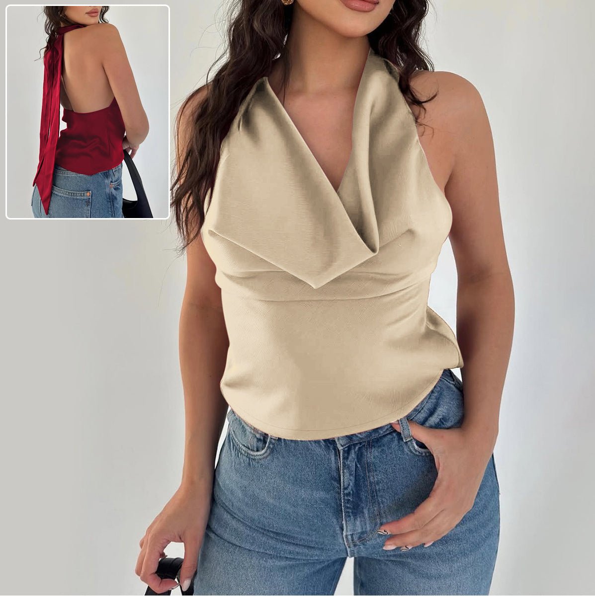 Scarlet Drape Top - asiilo.com